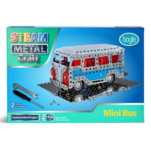 STEAM Metal Craft 17cm Mini Bus DIY Construction Kit