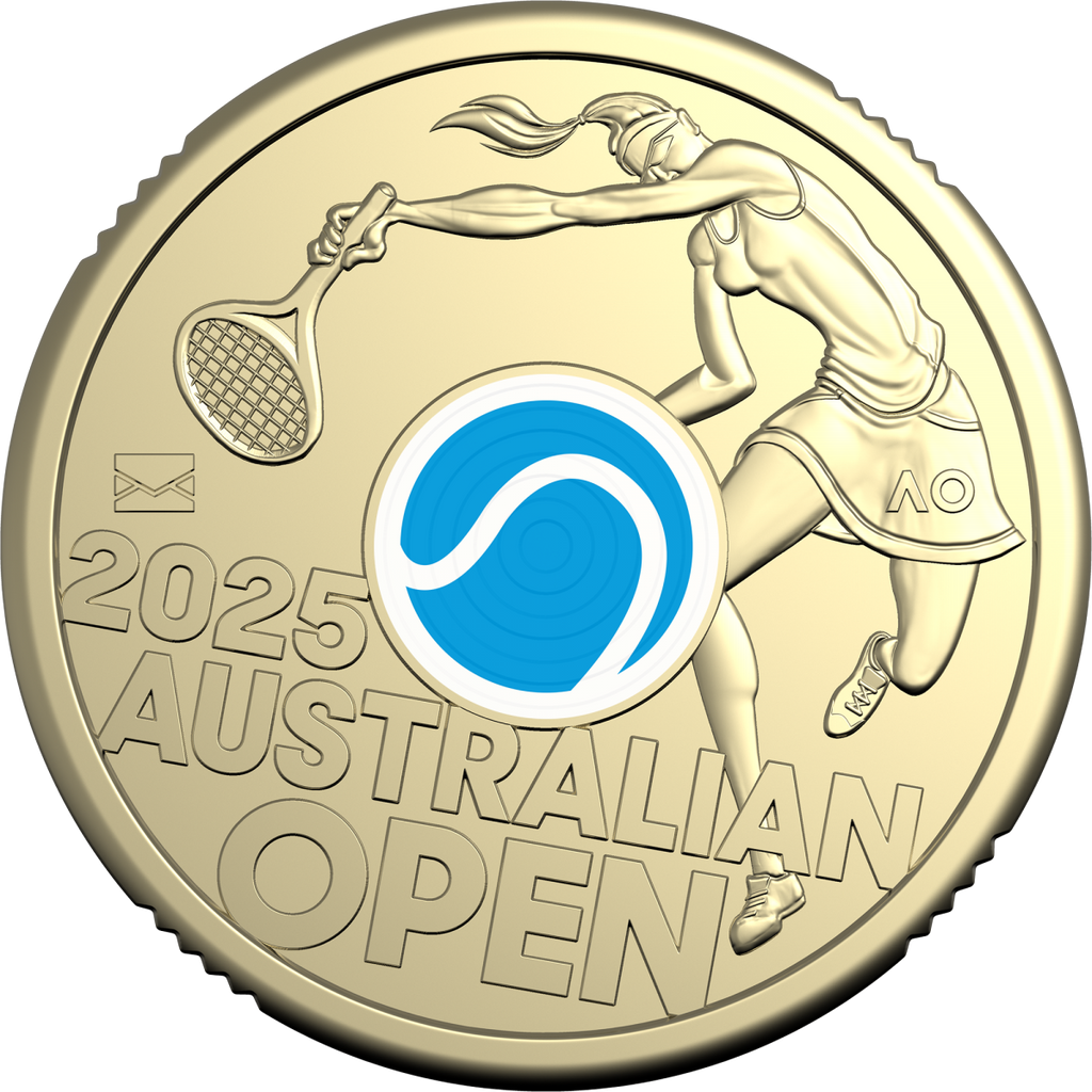 2025 $2 Privy Mark Coloured Uncirculated Coin Women's Australian Open