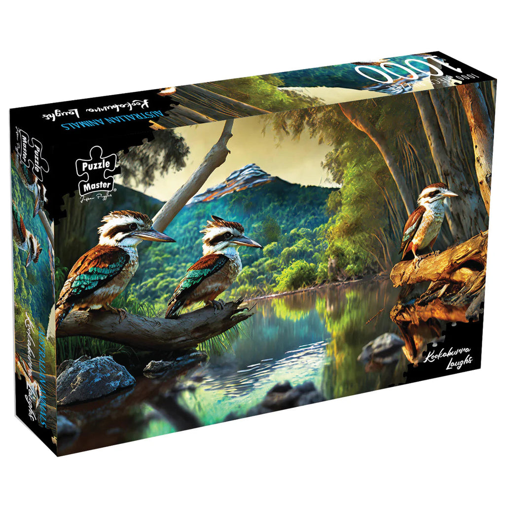Puzzle Master 1000 Piece Jigsaw Puzzle - Kookaburra Laughs - Surreal Australia Collection