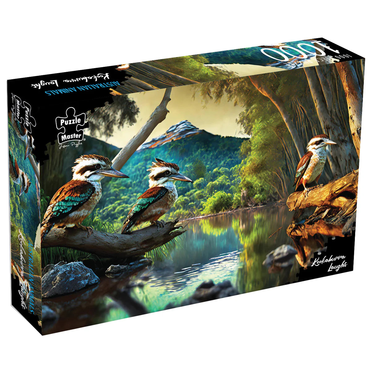 Puzzle Master 1000 Piece Jigsaw Puzzle - Kookaburra Laughs - Surreal Australia Collection